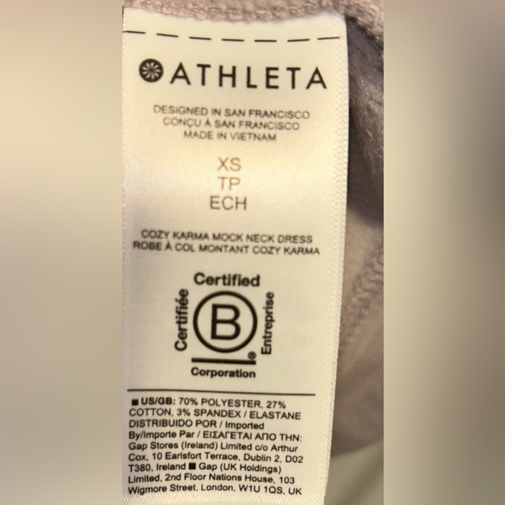 Athleta Cozy Karma Cowl Neck Dress In Mauve - Picture 7 of 8